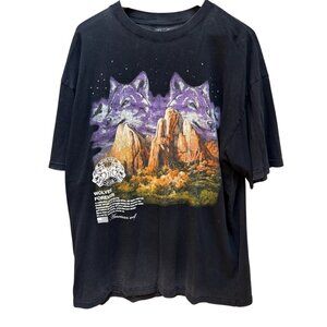 Darc Sport T-Shirt‎ X Wolves Graphic Black Short Sleeve Men's XL